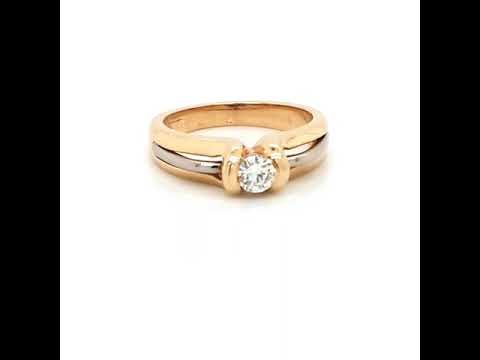 Solitaire Diamond Ring in 14k Gold